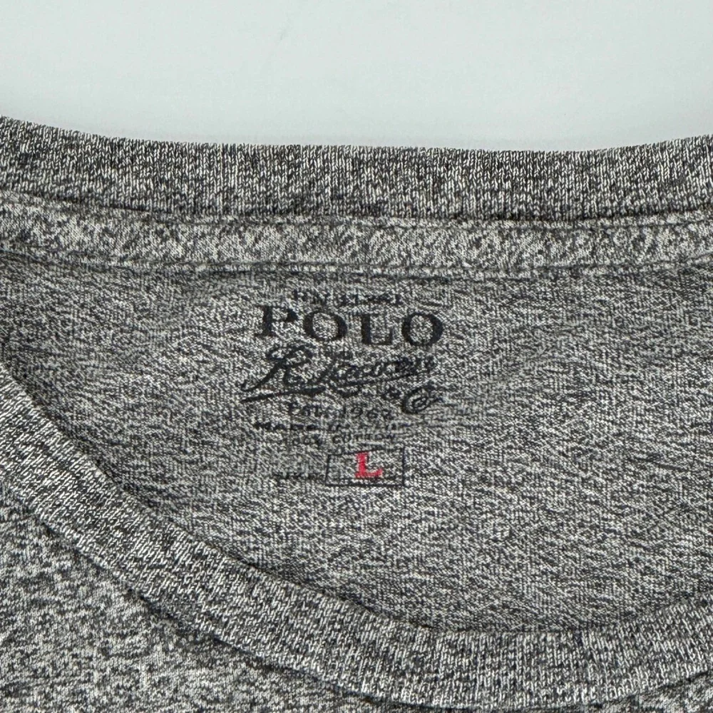 Polo Ralph Lauren Mens‎ Grey Heather Long Sleeve Pocket T-Shirt Size L Pony Logo